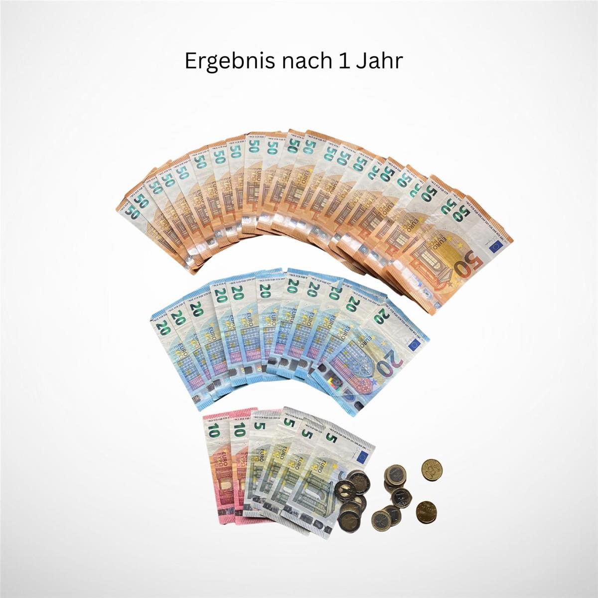 progress creators 52 Wochen Sparchallenge „GET RICH!“ Holzchip-Edition