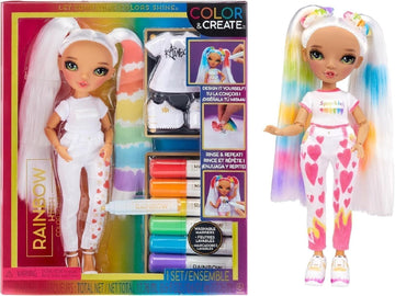 Rainbow High Color & Create DIY Modepuppe für Kinder von 4-12 Jahren
