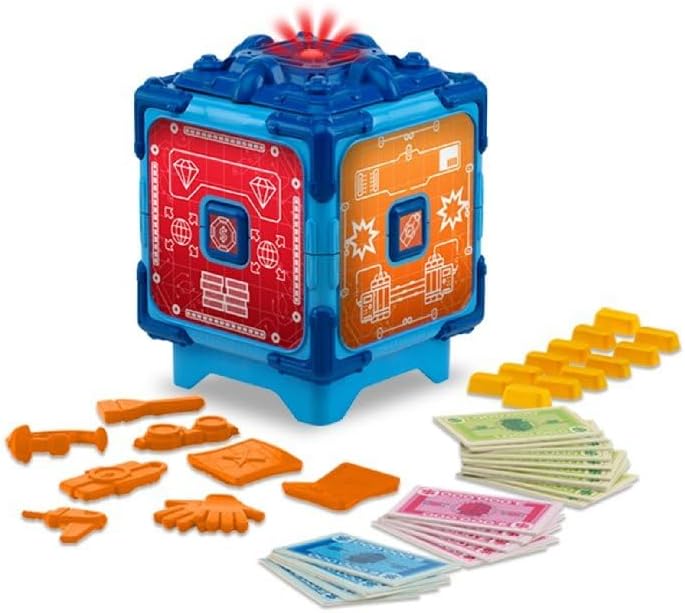 Megableu, Bank Alarm Spiel, Elektronisches Brettspiel, Kooperatives Spiel mit Safe knacken Spannung, Rätselspiel Kinder, Kinderspiele ab 7, Für 2 bis 4 Spieler ab 7 Jahren
