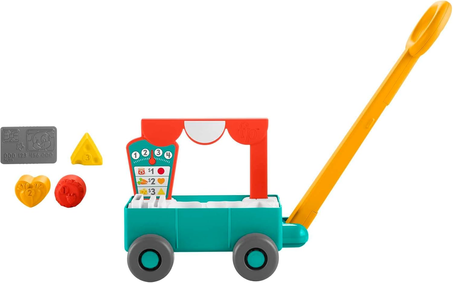FISHER-PRICE Lernspaß 4-in-1 Markt-Traktor Lernspielzeug zum Aufsitzen und Hinterherziehen Smart-Stages-Lerninhalten zur Förderung der Feinmotorik mehrsprachig ab 9 Monaten/ 1 Jahr HRG12