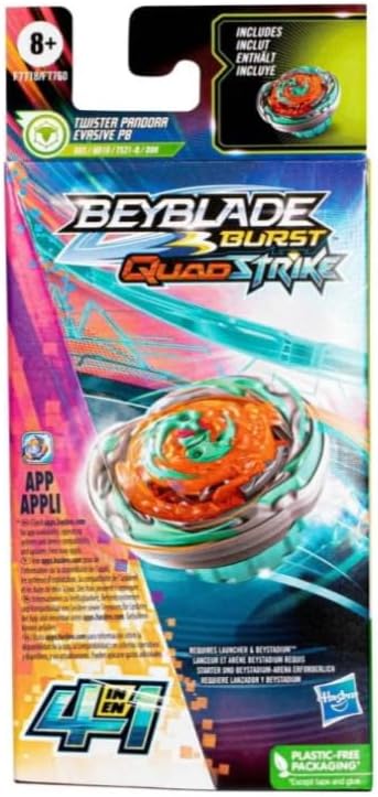 Hasbro Beyblade Burst QuadStrike, Single  Twister Pandora Evasive P8, Spielzeug für Kinder ab 8 Jahren