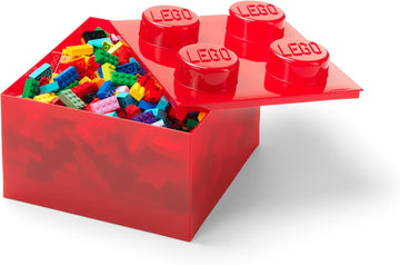Room Copenhagen LEGO Aufbewahrungsstein 4 Noppen Stapelbare Aufbewahrungsbox rot