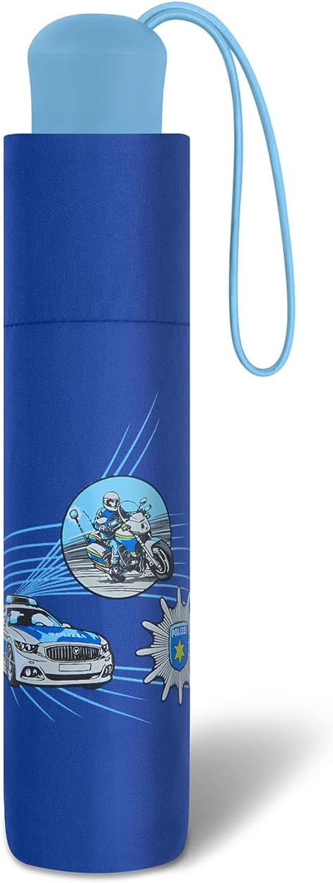 Scout Kinder-Taschenschirm mit reflektierenden Streifen Blue Police