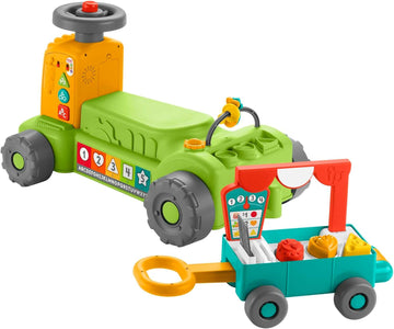 FISHER-PRICE Lernspaß 4-in-1 Markt-Traktor Lernspielzeug zum Aufsitzen und Hinterherziehen Smart-Stages-Lerninhalten zur Förderung der Feinmotorik mehrsprachig ab 9 Monaten/ 1 Jahr HRG12