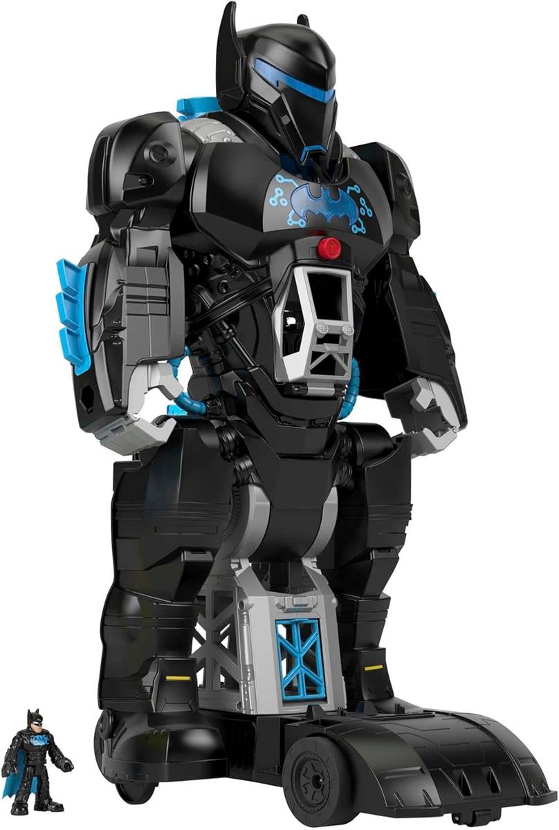 Fisher-Price HBV67 - Imaginext DC Super Freunde Bat-Tech Batbot, 2-in-1-Batman-Spielset mit Roboter, Lichtern und Geräuschen, Spielzeug für Kinder ab 3 Jahren