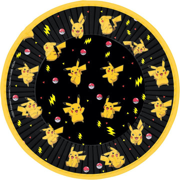 amscan Pokémon Papp-Dessertteller für Kindergeburtstag, Partyteller, Einwegteller, 8 Stück  9917105-66