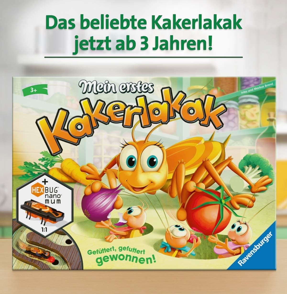 Ravensburger 20548 - Mein erstes Kakerlakak - Aktionspiel mit elektronischer Kakerlake, Kinderspiel für 2-4 Spieler, Spiel ab 3 Jahre