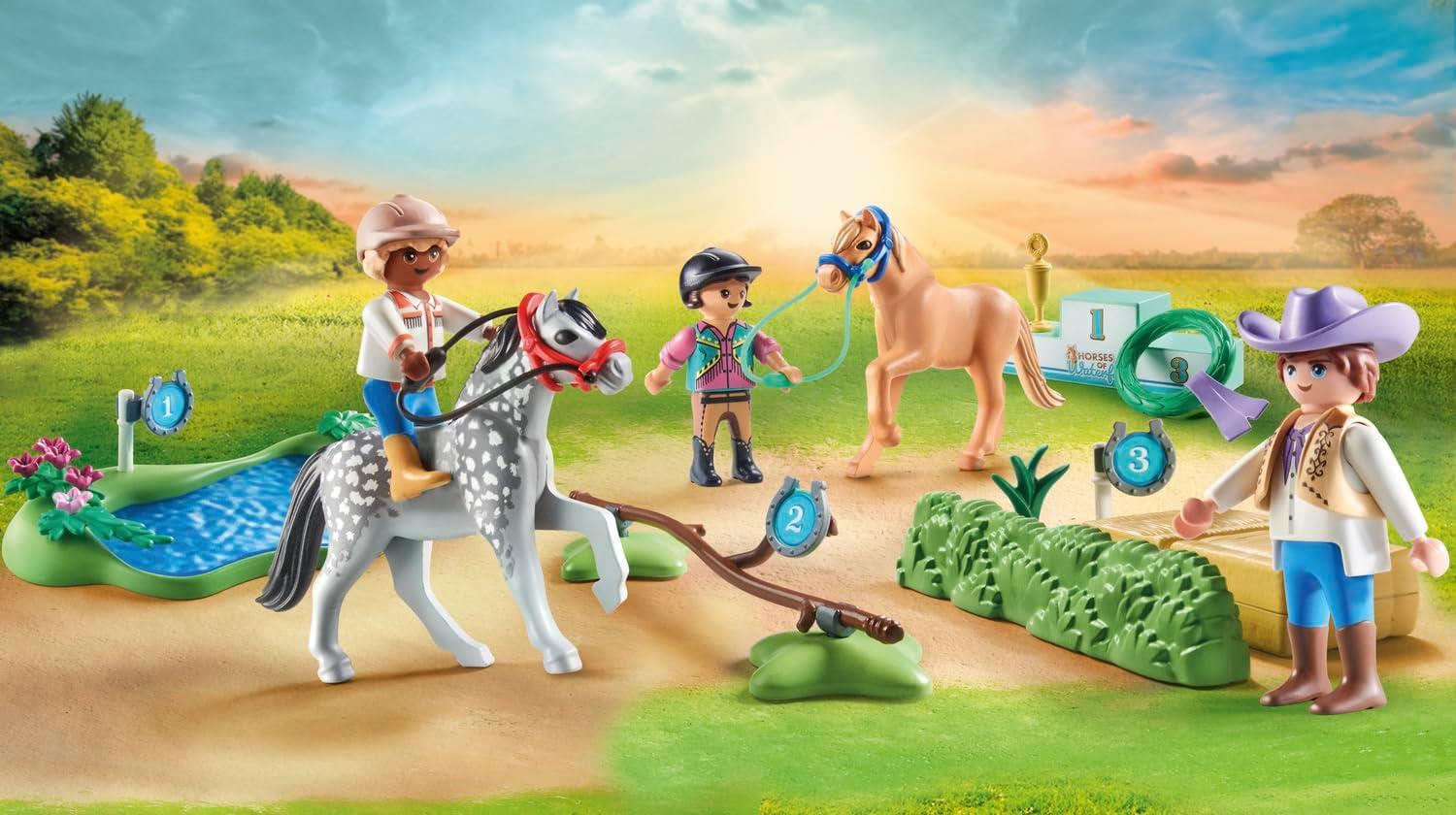 PLAYMOBIL Horses of Waterfall 71495 Ponyturnier, spannende Wettkämpfe für kleine Champions, mit umfangreichem Zubehör, detailreiches Spielzeug für Kinder ab 4 Jahren