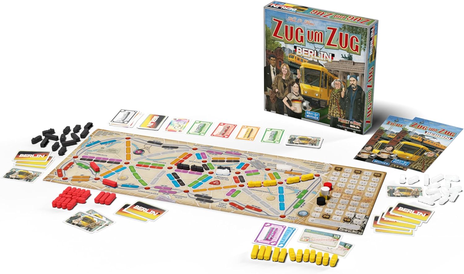 Days of Wonder Zug um Zug: Berlin Familienspiel Brettspiel 2-4 Spieler