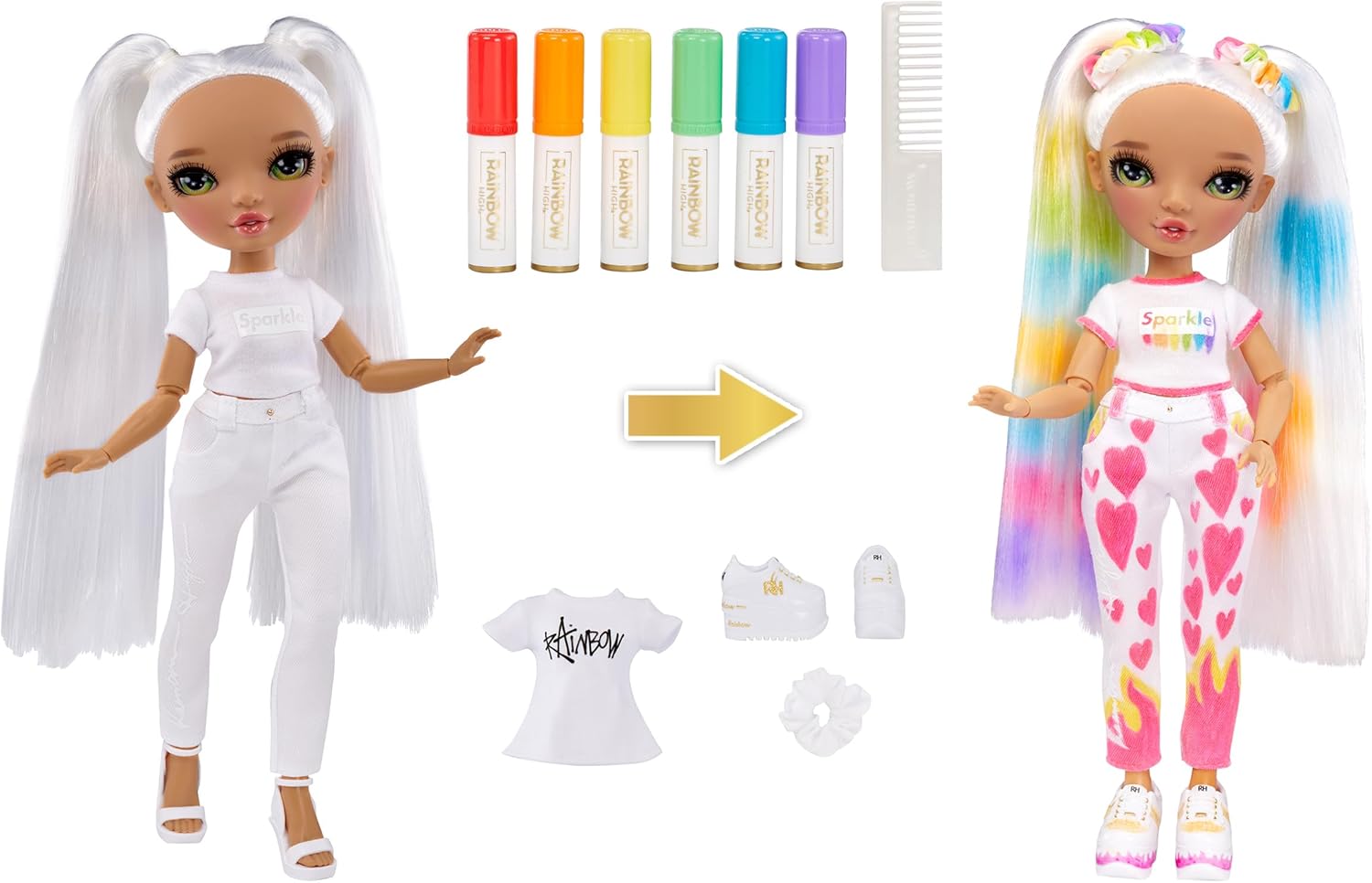 Rainbow High Color & Create DIY Modepuppe für Kinder von 4-12 Jahren