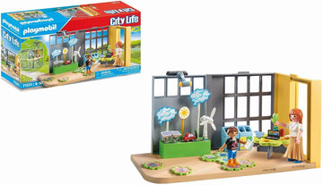 PLAYMOBIL City Life 71331 Anbau Klimakunde, Klassenzimmer der Zukunft, Puzzle mit Klimaschutzaufgaben und mehr, Spielzeug für Kinder ab 4 Jahren