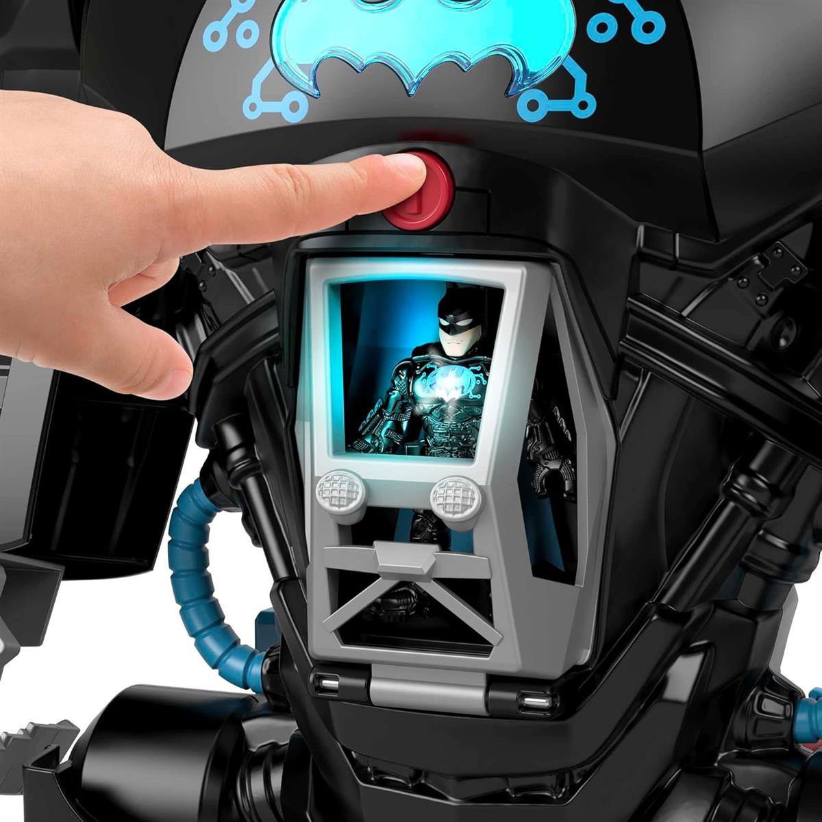 Fisher-Price HBV67 - Imaginext DC Super Freunde Bat-Tech Batbot, 2-in-1-Batman-Spielset mit Roboter, Lichtern und Geräuschen, Spielzeug für Kinder ab 3 Jahren