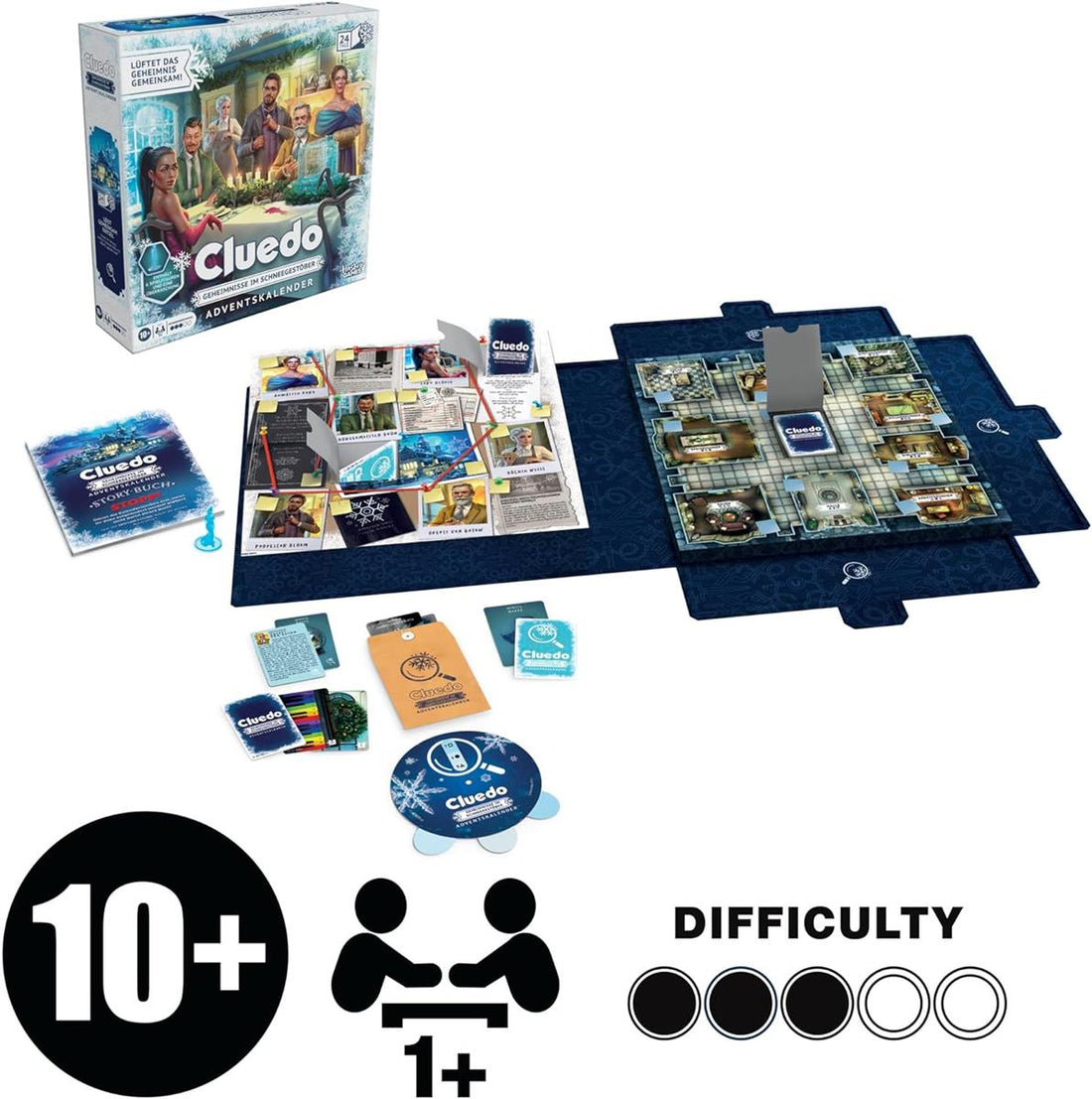 Hasbro Cluedo Adventskalender: Secrets Under Snowfall - Deutsche Fassung