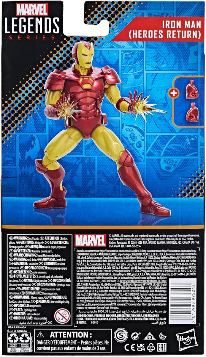 Marvel Legends Series Comics Iron Man (Heroes Return), 15 cm große Action-Figur