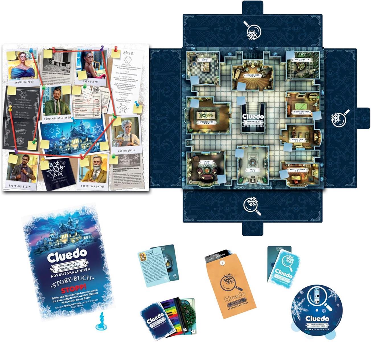 Hasbro Cluedo Adventskalender: Secrets Under Snowfall - Deutsche Fassung