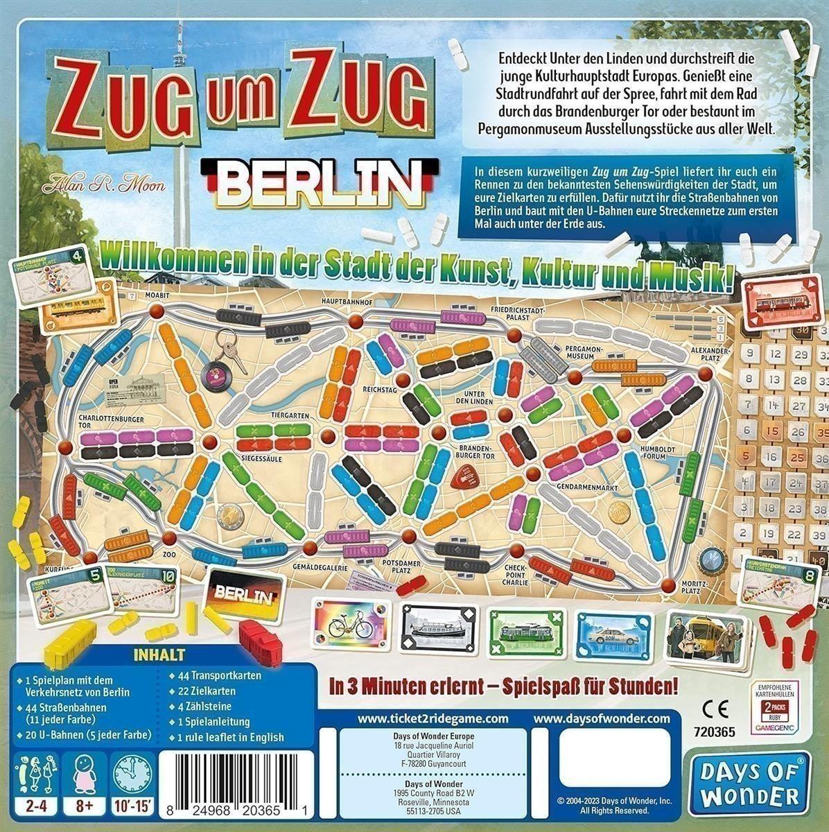 Days of Wonder Zug um Zug: Berlin Familienspiel Brettspiel 2-4 Spieler