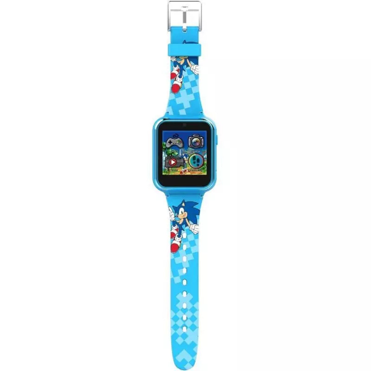 Accutime SNC4055 Kinder Smartwatch Sonic, Kinderuhr mit Selfie Kamera, Foto & Video, Stoppuhr, 6 Spiele, 3 Hintergründe, 10 Zifferblätter, Diktiergerät, Fitness Tracker Uhr, Wecker, Blau