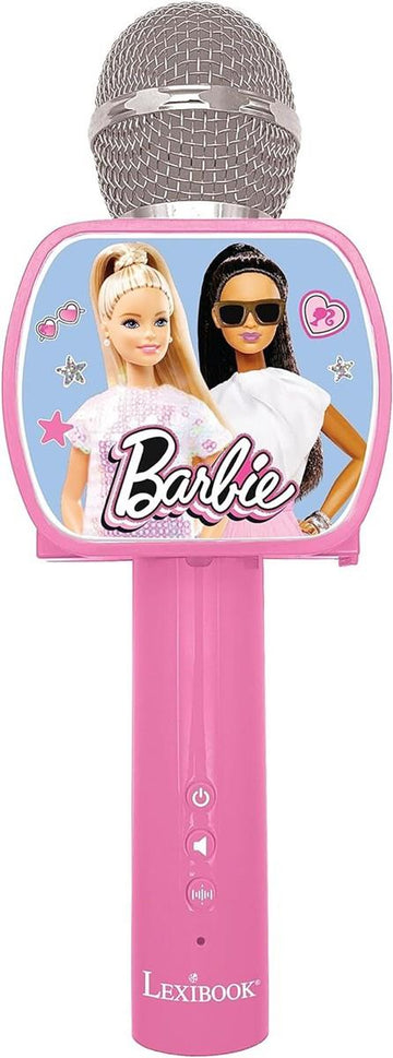 Lexibook Barbie, Bluetooth-Mikrofon mit Stimmwechselfunktion, inkl. Telefonhalter, eingebauter Lautsprecher, Rosa, MIC240BB