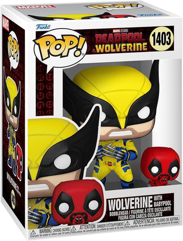 Funko Pop! & Buddy: Deadpool & Wolverine - Wolverine with Babypool - Vinyl-Sammelfigur - Geschenkidee - Offizielle Handelswaren - Spielzeug Für Kinder und Erwachsene - Movies Fans