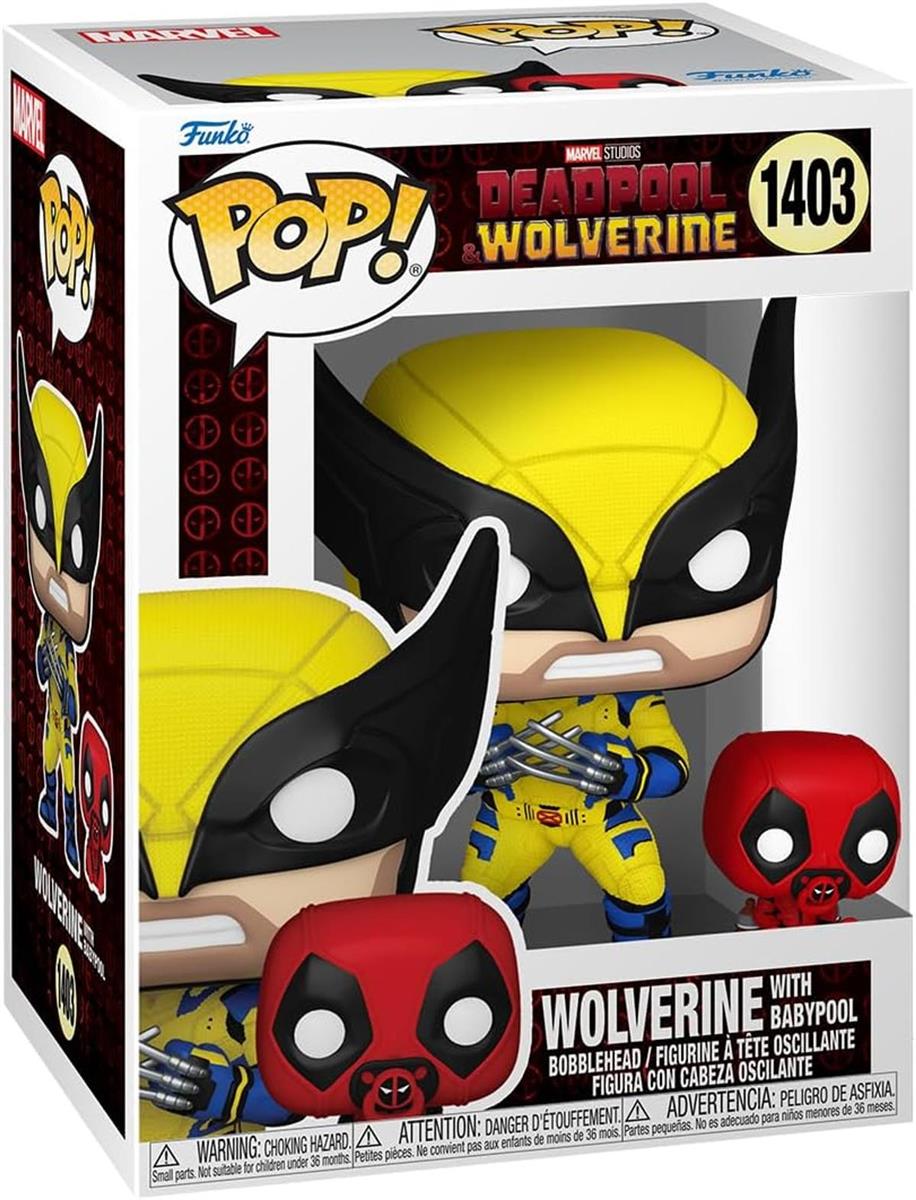 Funko Pop! & Buddy: Deadpool & Wolverine - Wolverine with Babypool - Vinyl-Sammelfigur - Geschenkidee - Offizielle Handelswaren - Spielzeug Für Kinder und Erwachsene - Movies Fans