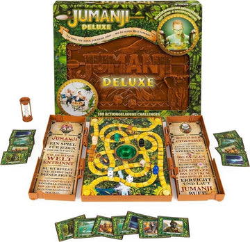 Spin Master Games - Jumanji - das actiongeladene Familienspiel, Deluxe-Version mit Spielcomputer inkl. Licht- und Soundeffekten; für 2–4 mutige Abenteurer ab 8 Jahren
