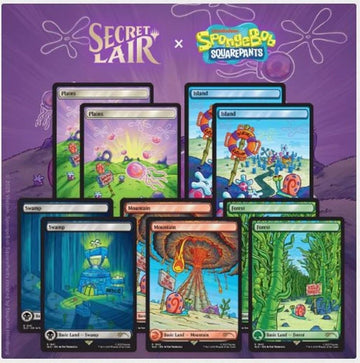 Magic the Gathering Secret Lair x Spongebob Schwammkopf Lands Under The Sea (Folie)