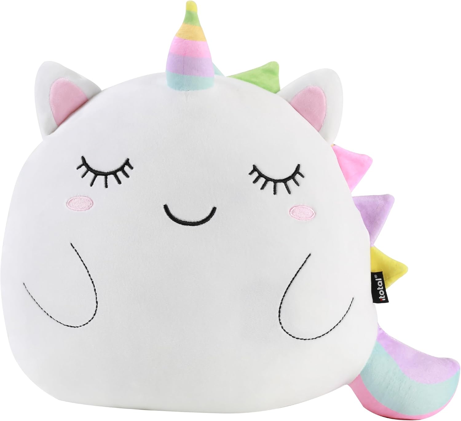 I-TOTAL ® - Dekokissen für Kinder/Wohnzimmer, Flauschiges Stoffkissen in Form Einhorn