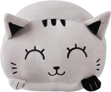 I-TOTAL® Dekoratives Kissen für Bett Sofa Bequem und kuschelig graue Katze