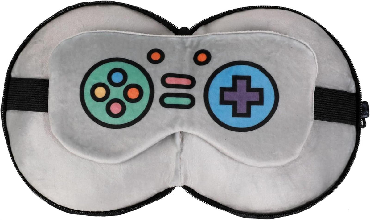 I-TOTAL® Kissen mit Schlafmaske verschließbares Kissen mit Haken Let's Play