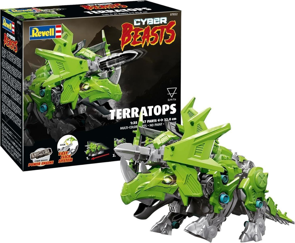 Revell Modellbau, CyberBeasts TerraTops, Bausatz, Maßstab 1:48, 80 Teile, Bastelset ab 10 Jahren, Detailgetreues Modell, Fantasiefigur, Authentische Nachbildung