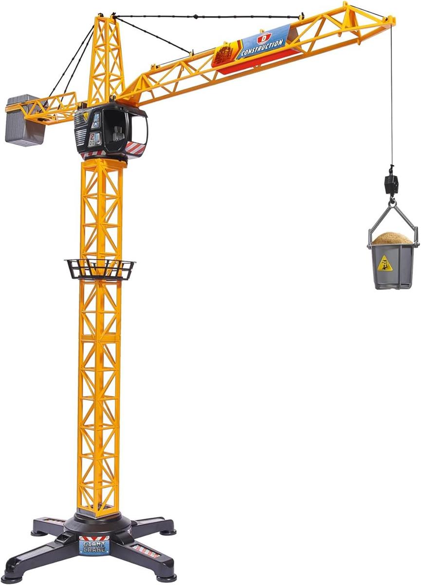 Dickie Toys 203462411 - Mega Crane, Kabelgesteuerter Kran, 1 Meter hoch