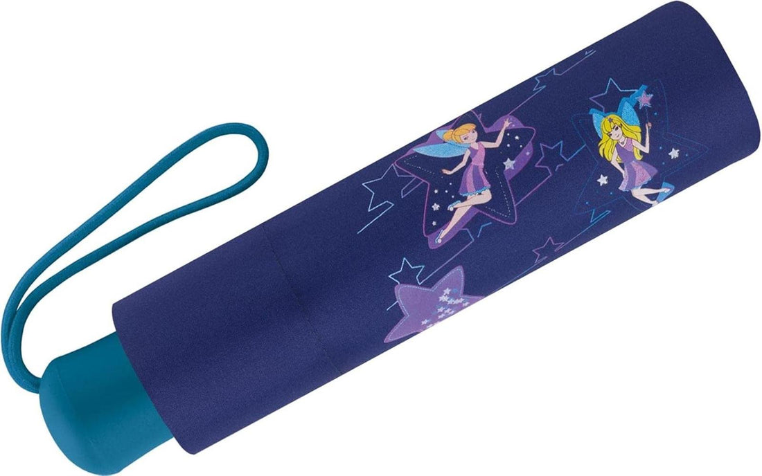 Scout Kinder-Taschenschirm mit reflektierenden Streifen Blue Star