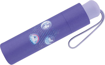 Scout Kinder-Taschenschirm mit reflektierenden Streifen Lila Luna