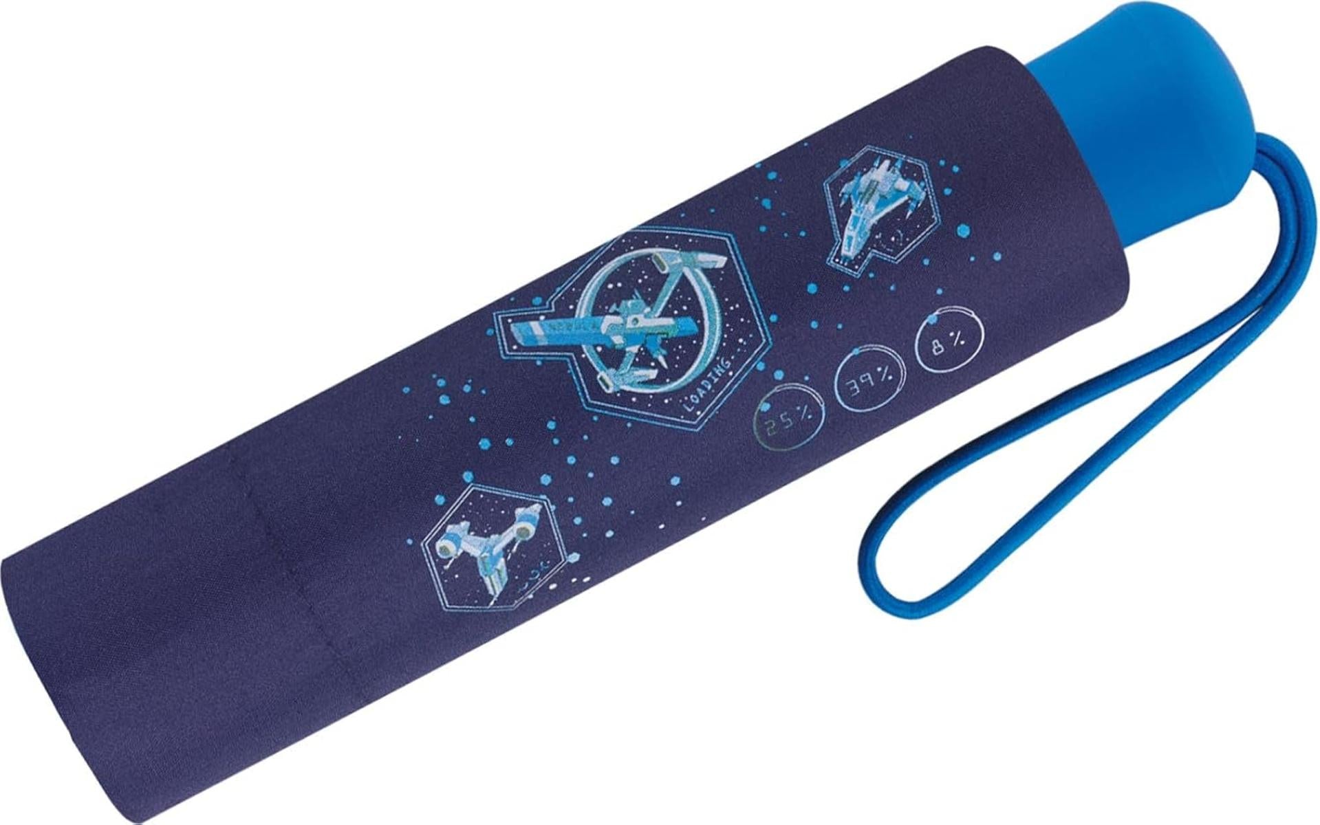 Scout Kinder-Taschenschirm mit reflektierenden Streifen Nebula