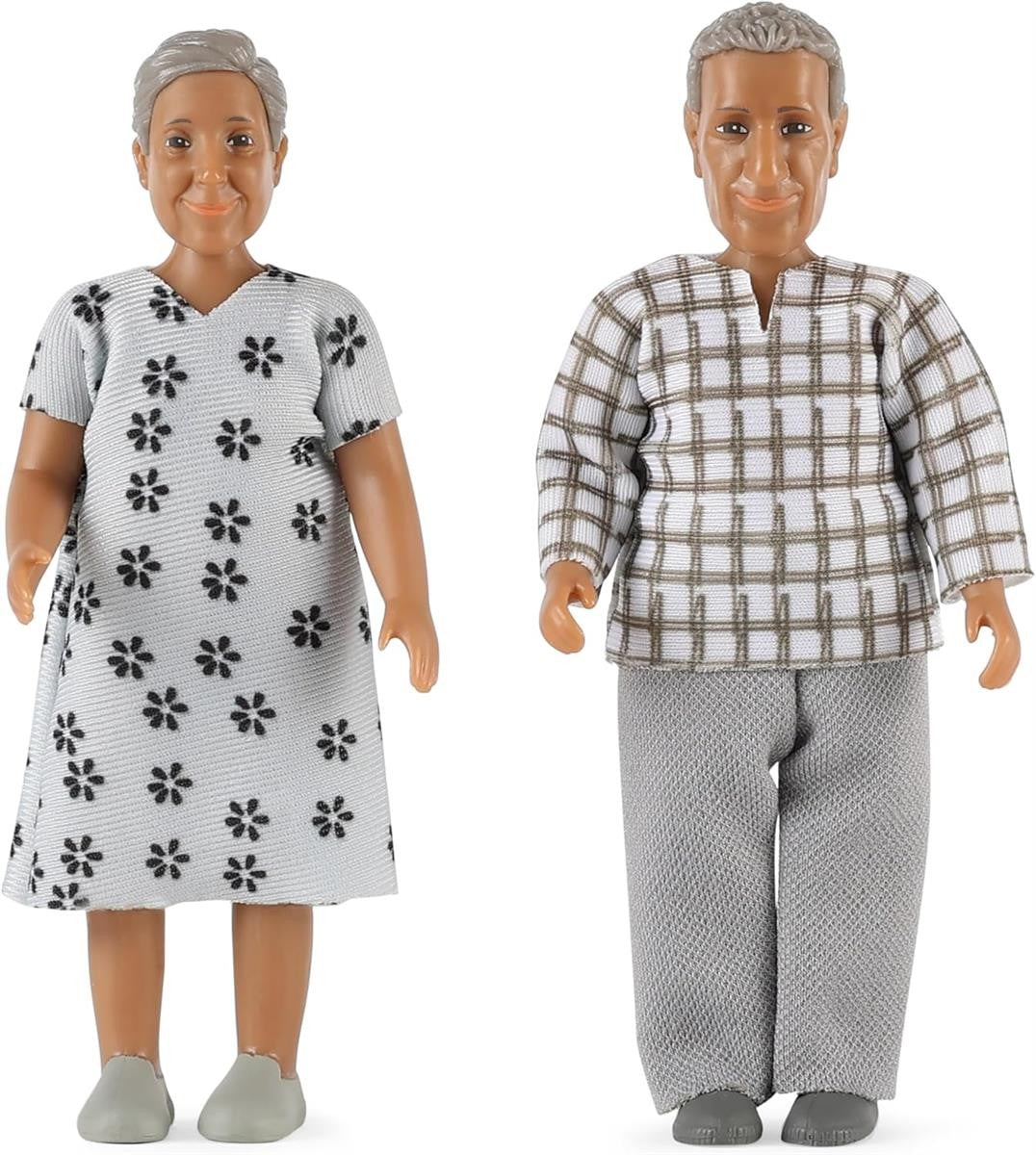 Lundby Puppenhaus Großeltern-Set – Nikki Puppenfiguren (2 Stück) für Kinder ab 3 Jahren – Hochwertiges Zubehör für Puppenhaus
