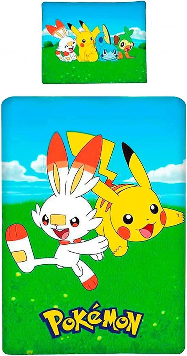 Halantex Pokemon Bett Set Baumwolle Bettbezug 140x200cm Und Kissenbezug 70x90cm Original