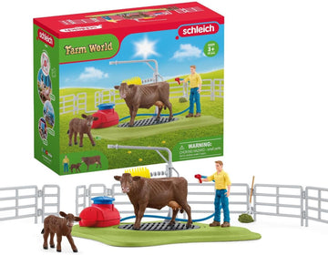 SCHLEICH 42529 Spielset Kuh Waschstation