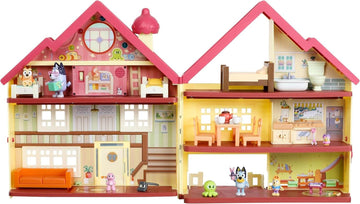 Bluey unglaubliches Licht- und Klangspielhaus und Spielzeugkiste, 6–8 cm große Figuren