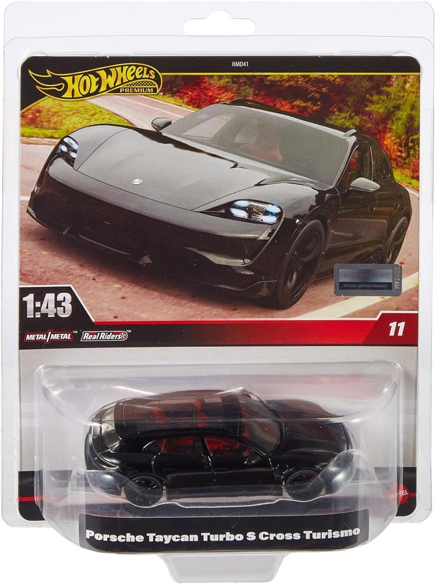 Hot Wheels Premium Porsche Taycan Turbo S Cross Turismo , Fahrzeug im Maßstab 1:43, offiziell lizenzierte Replikate für erwachsene Sammler, Metall-Karosserie und -Fahrgestell