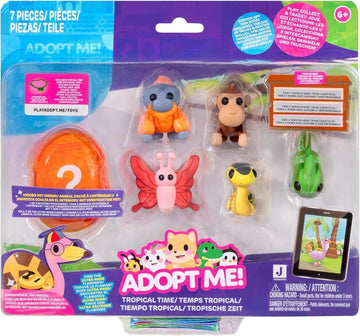 Adopt Me! AME0115-6er Figuren Pack - Tropenzeit, offizielles Figurenset