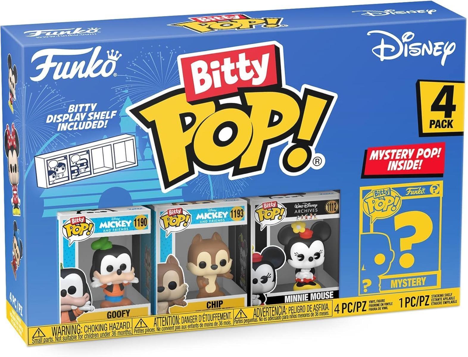 Funko Bitty Pop! Disney - Goofy, Chip, Minnie Mouse (Hands Folded) und eine Überraschungs-Mini-Figur - 0.9 Inch (2.2 cm) Sammlerstück Stapelbares Display-Regal Inklusive - Geschenkidee