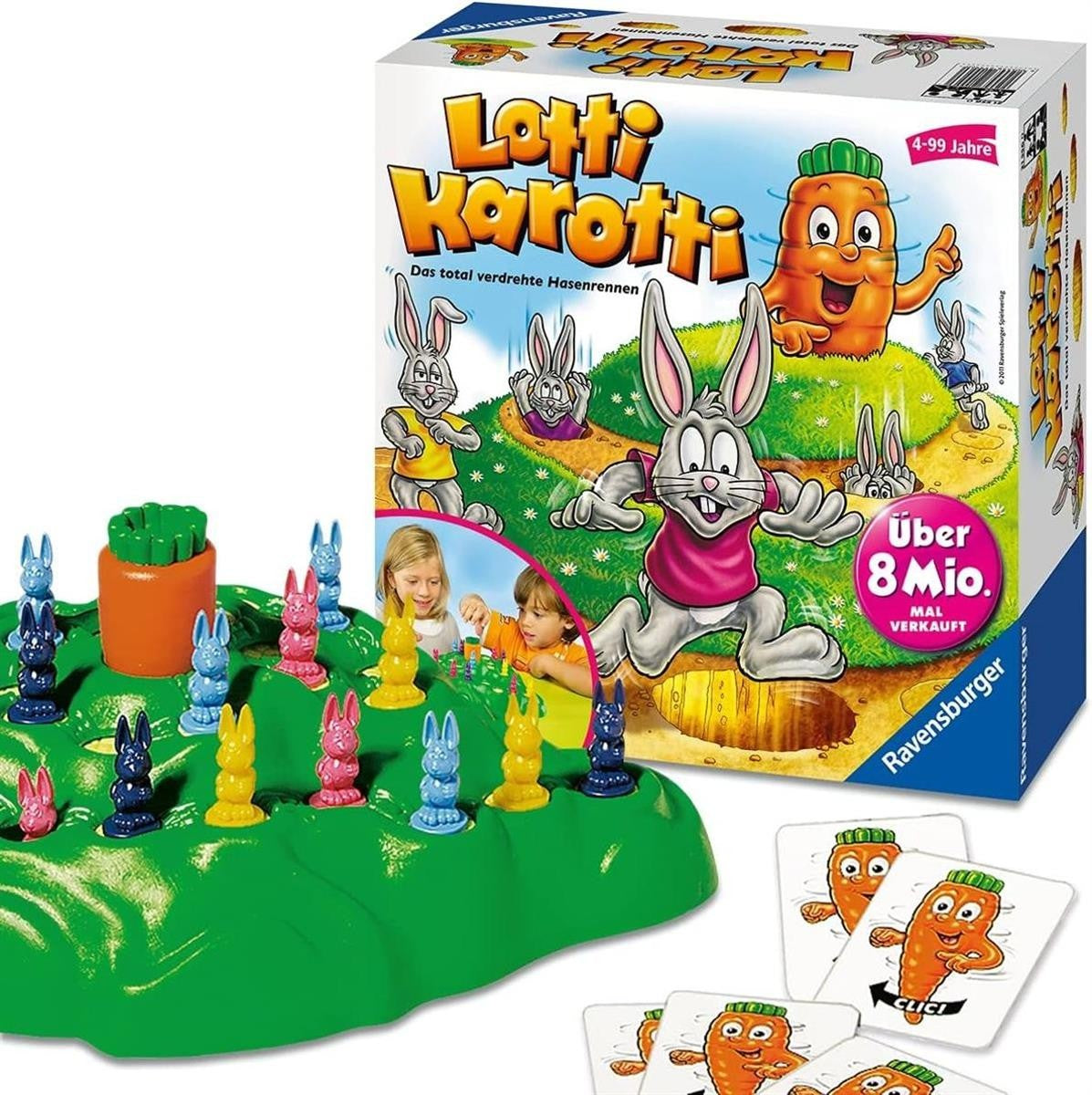 Ravensburger 21556 Lotti Karotti Brettspiel für Kinder ab 4 Jahren Familienspiel für Kinder und Erwachsene Klassiker für 2-4 Spieler