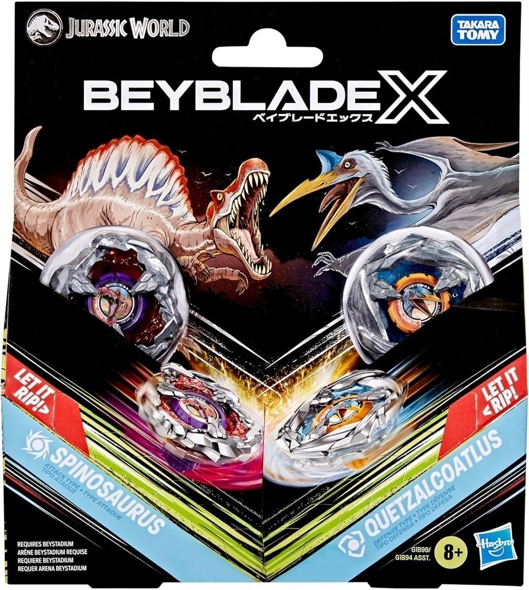 Hasbro Beyblade X Jurassic World Collab Spinosaurus vs. Quetzalcoatlus Multipack Set