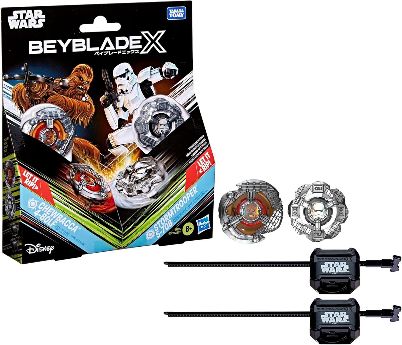 Hasbro Beyblade X und Star Wars Collab, Chewbacca 4-80LF vs. Sturmtruppler 5-70B