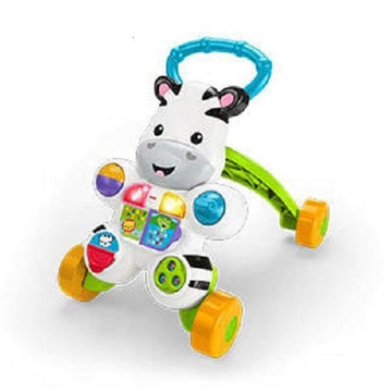 Fisher-Price Lern mit mir - Zebra Lauflernwagen, musikalisches Aktivitäts- und Gehspielzeug mit Lerninhalten, ab 6 Monaten, Version: UK-Englisch, DLF00