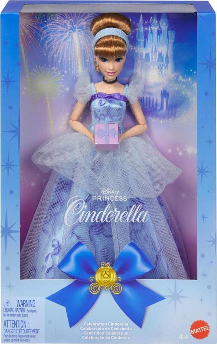 Mattel Disney Prinzessin Cinderella Geburtstag Sammelfigur Modepuppe, inspiriert vom Disney-Film, Geschenke für besondere Anlässe für Kinder und Sammler, JCR78