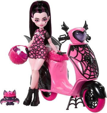 Monster High Draculaura und Sein Monster Scooter hig