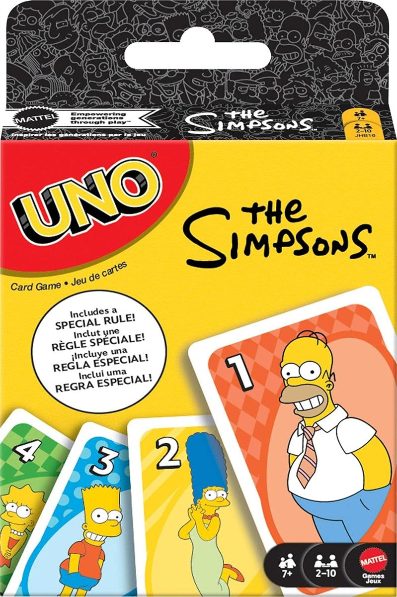 Mattel Games UNO The Simpsons Kartenspiel für Kinder, Erwachsene & Familienabende, Partys, Reisen und Camping, Spielzeug-Sammelstück, inspiriert von der Serie