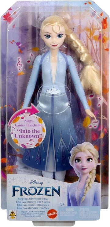 Mattel Disney Die Eiskönigin ELSA In Eine Andere Welt Singende Puppe mit ikonischem Outfit Trichter In Eine Andere Welt aus dem Disney Film Die Eiskönigin 2 HXD36