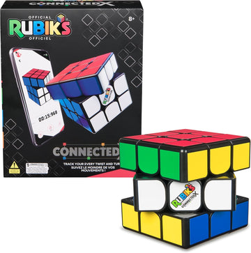 Rubik's ConnectedX - elektronischer 3x3 Cube für Einsteiger und Profis, Bluetooth-Verbinung zur App, die beim Lösen hilft, Spiele und Challenges enthält, ab 8 Jahren